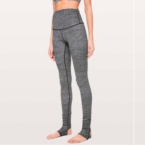Lululemon Still Mind Tights 28” Interlink Ice Grey Black